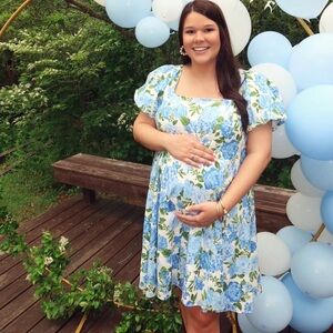 Show me your Mumu Mia Dress in Cottage Floral Blue